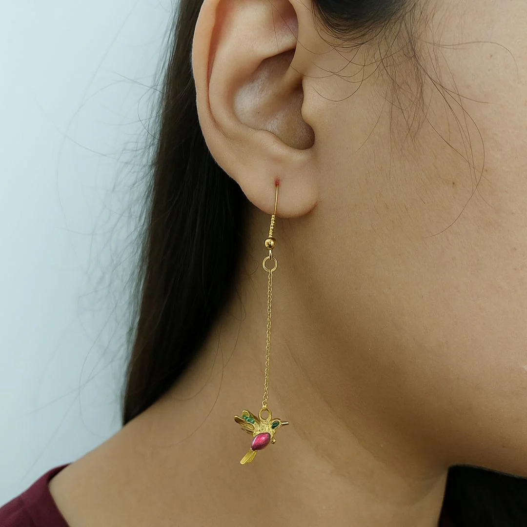 Tiny HummingBird Earrings - Image 6