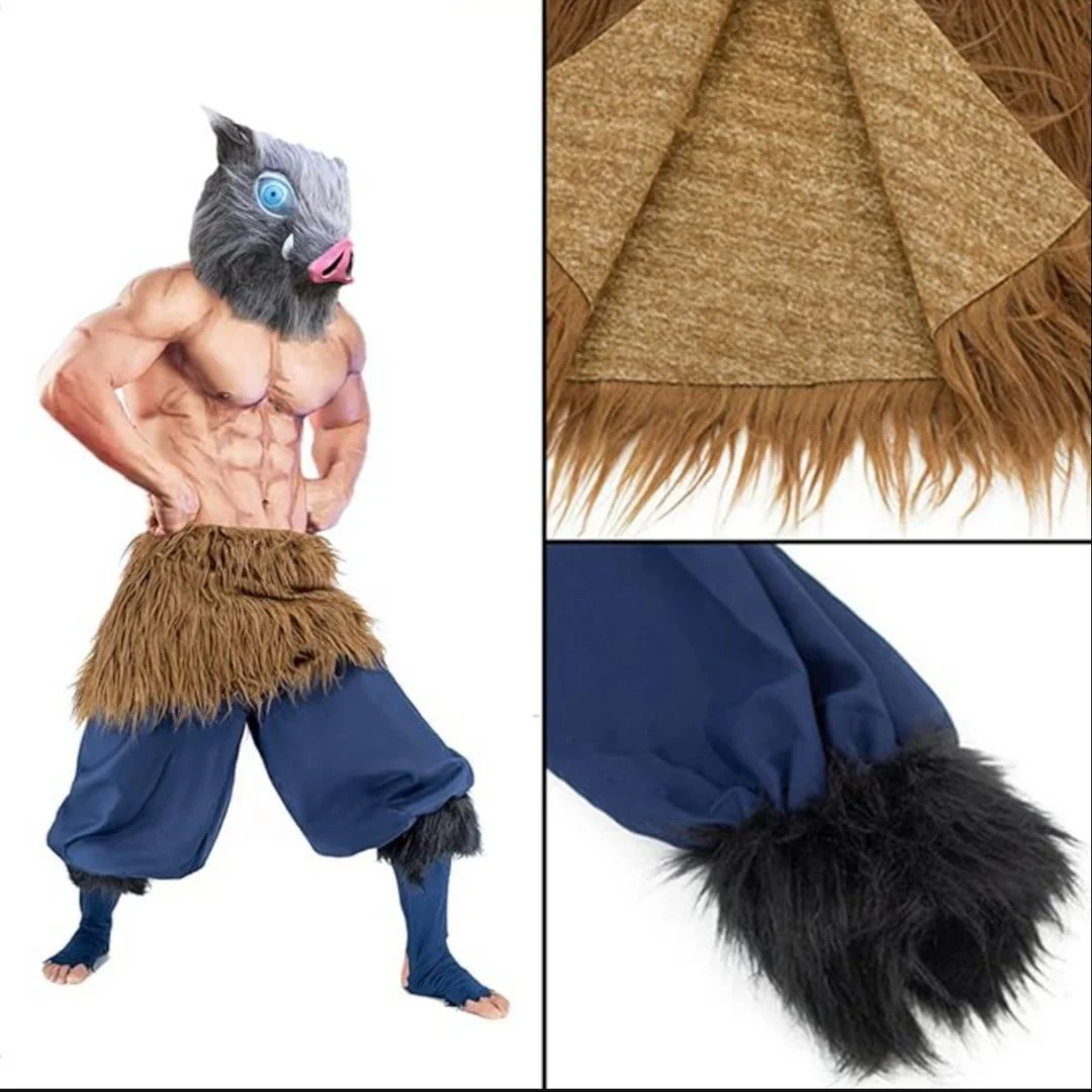 Inosuke Cosplay Costume | Demon Slayer Hashibira Role Play Outfit - Image 2
