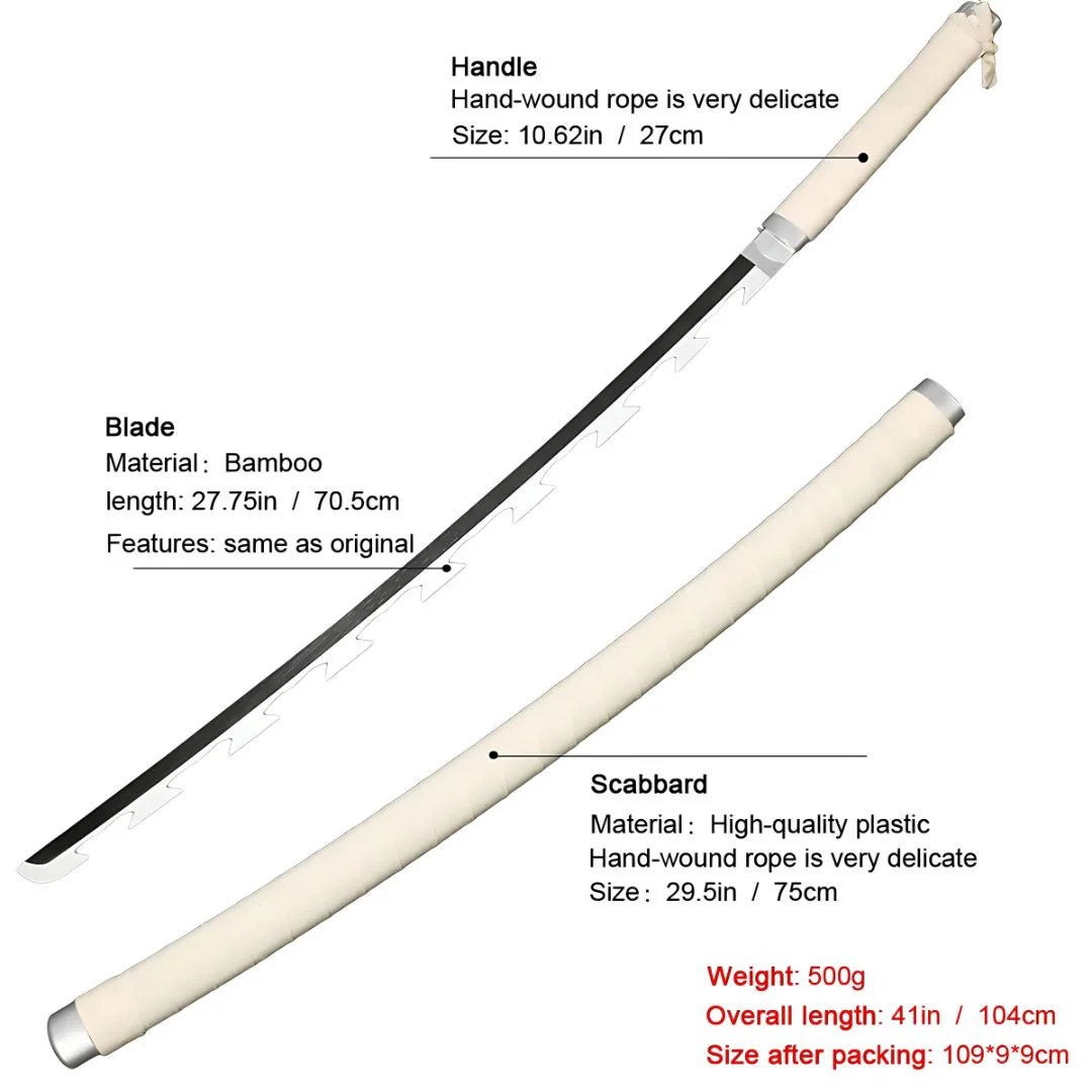 Inosuke Hashibira Sword – Cosplay Katana | Demon Slayer Replica - Image 4