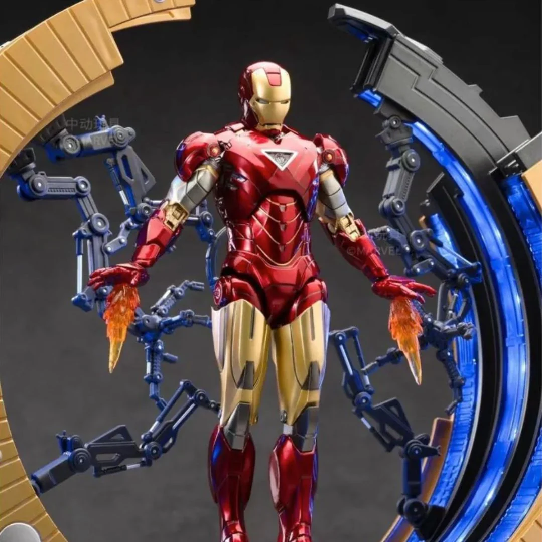 Iron Man Mark 6 Suit Up Gantry Figure | Officially Licensed ZD Toys 1/10 Scale Action Figure with Suit-Up Gantry