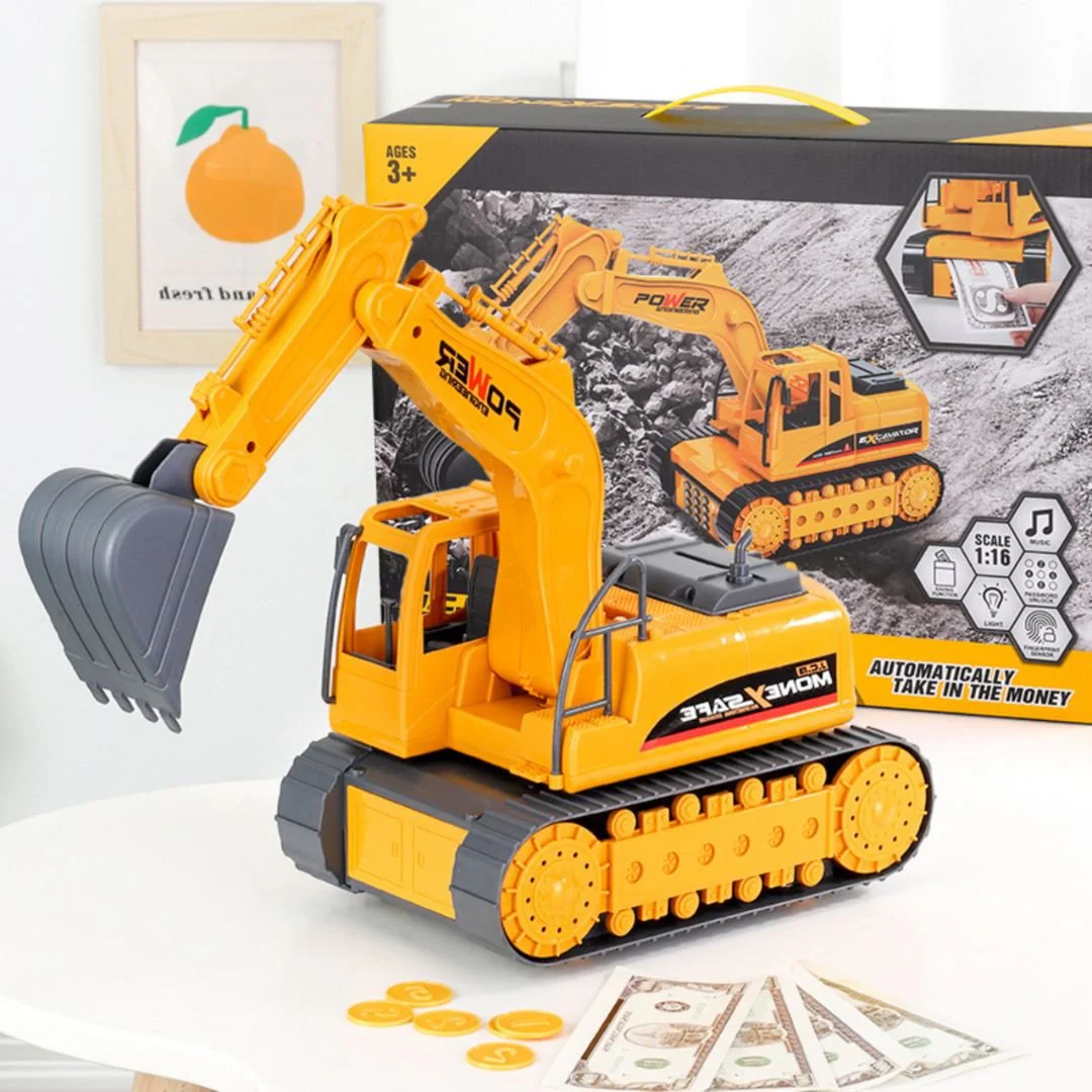 JCB Coin Bank | Excavator Coin Safe with Password and Music - Image 5