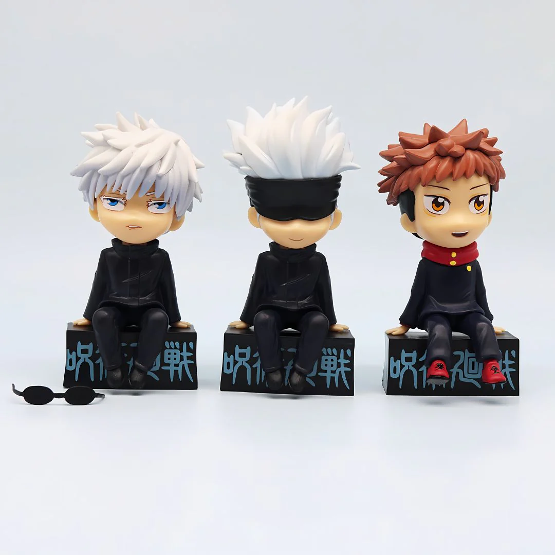 Jujutsu Kaisen Collectible Figurines | Sitting Anime Characters (Set of 3) - Image 2