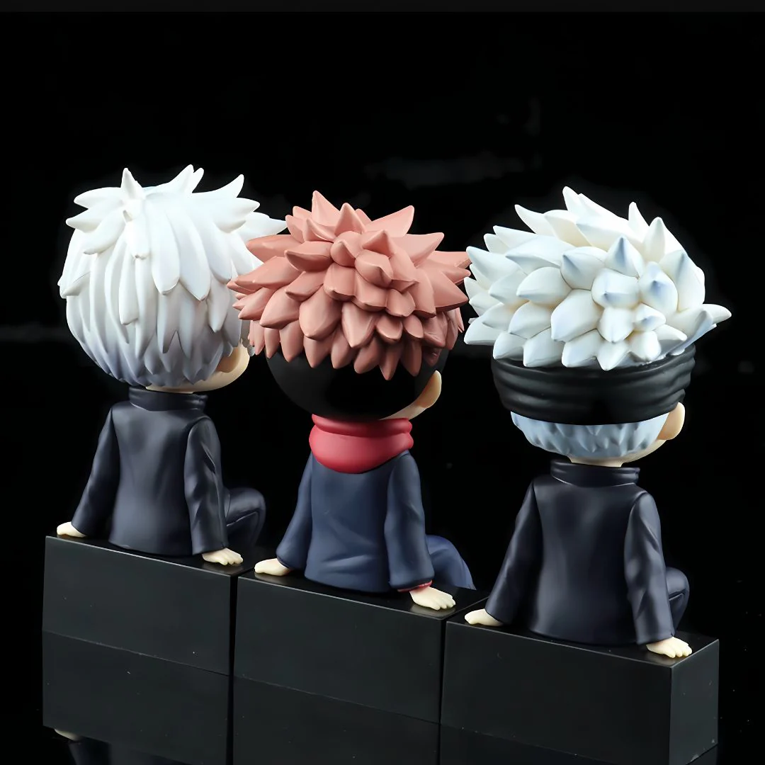 Jujutsu Kaisen Collectible Figurines | Sitting Anime Characters (Set of 3) - Image 4