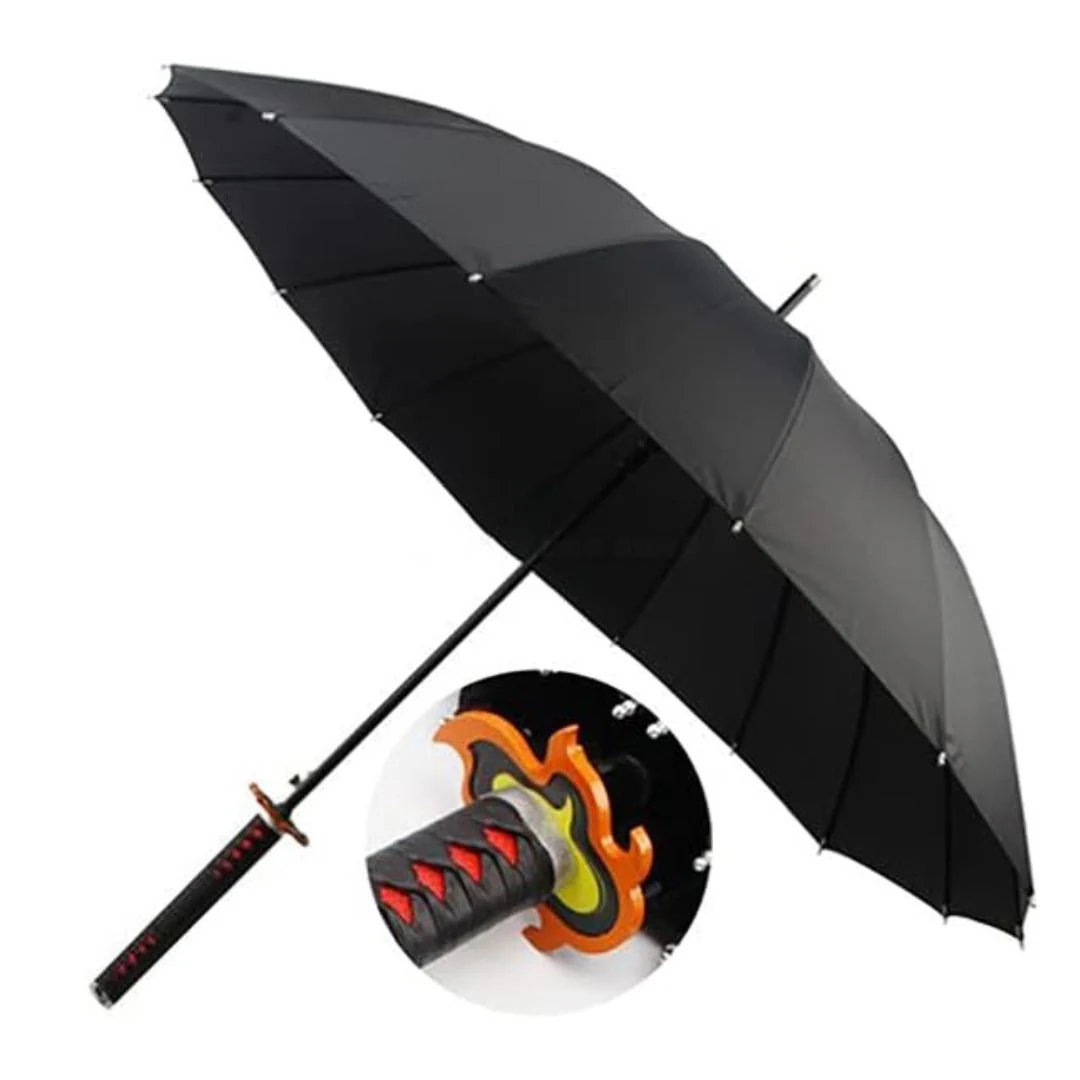 Demon Slayer Katana Umbrella With Long Handle | Samurai Sword with Cover [105 cm, 16 Ribs] - Image 7