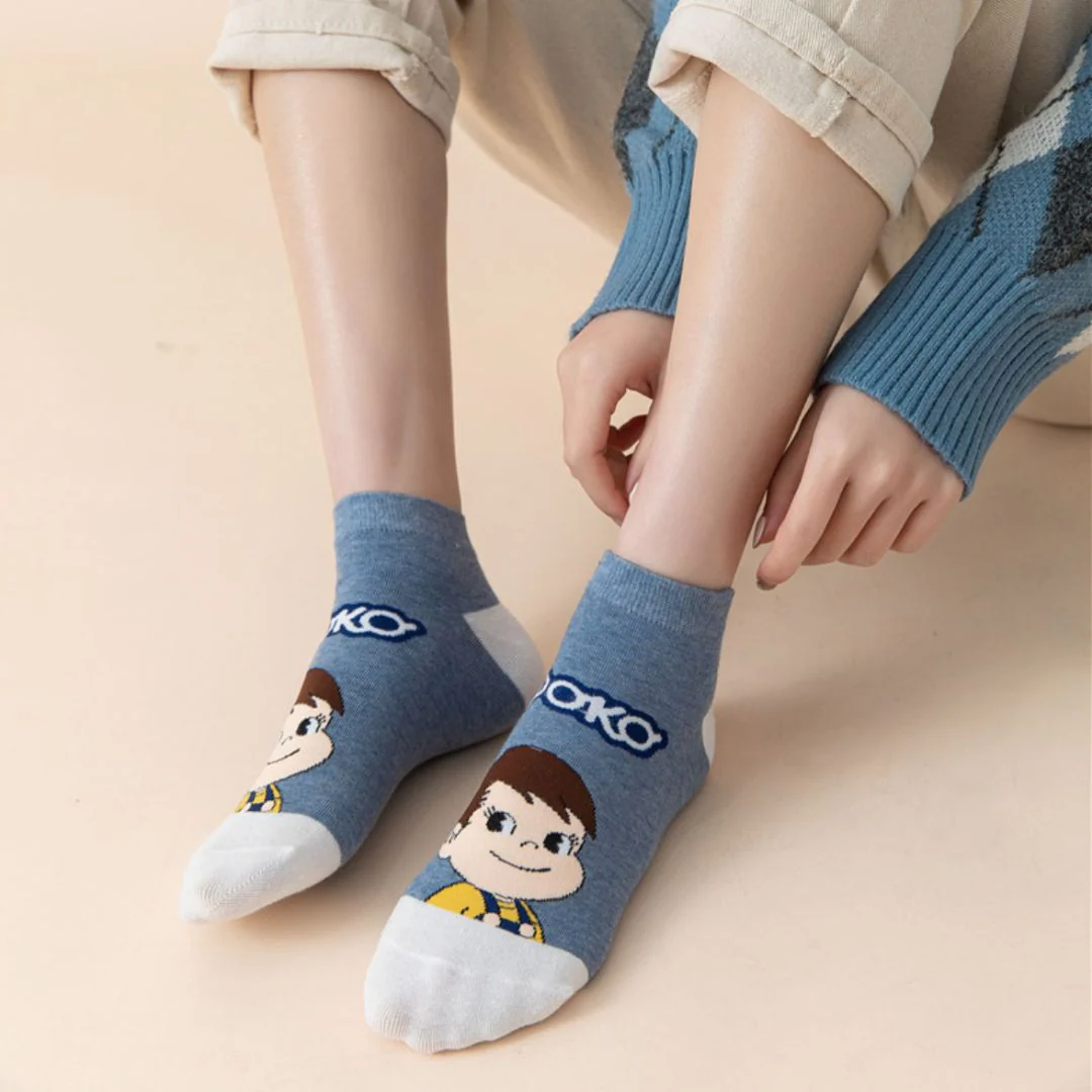 Kawaii Peko Socks | Set of 5 Ankle Socks - Image 3