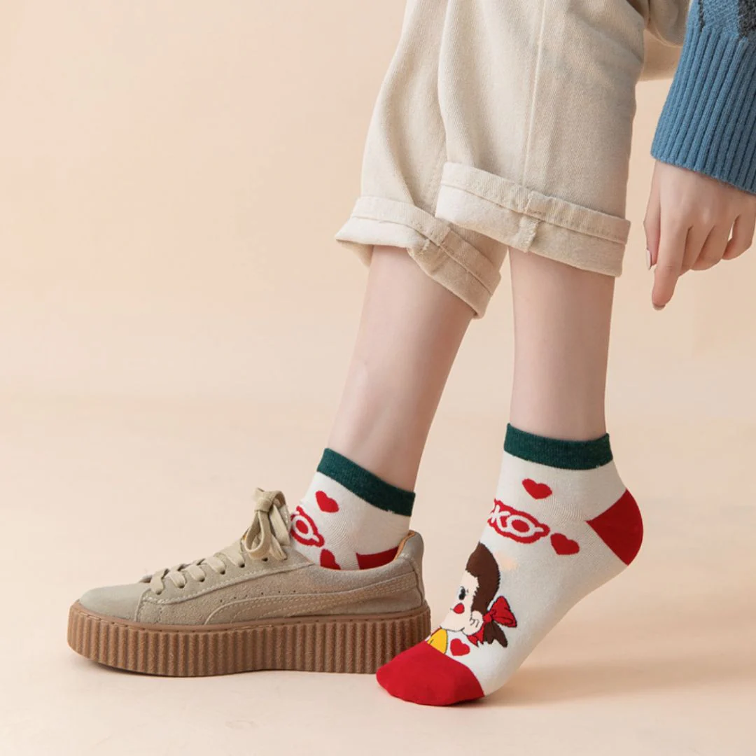 Kawaii Peko Socks | Set of 5 Ankle Socks - Image 5