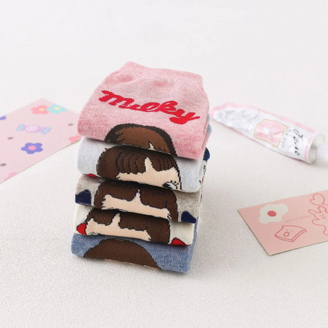 Kawaii Peko Socks | Set of 5 Ankle Socks - Image 6
