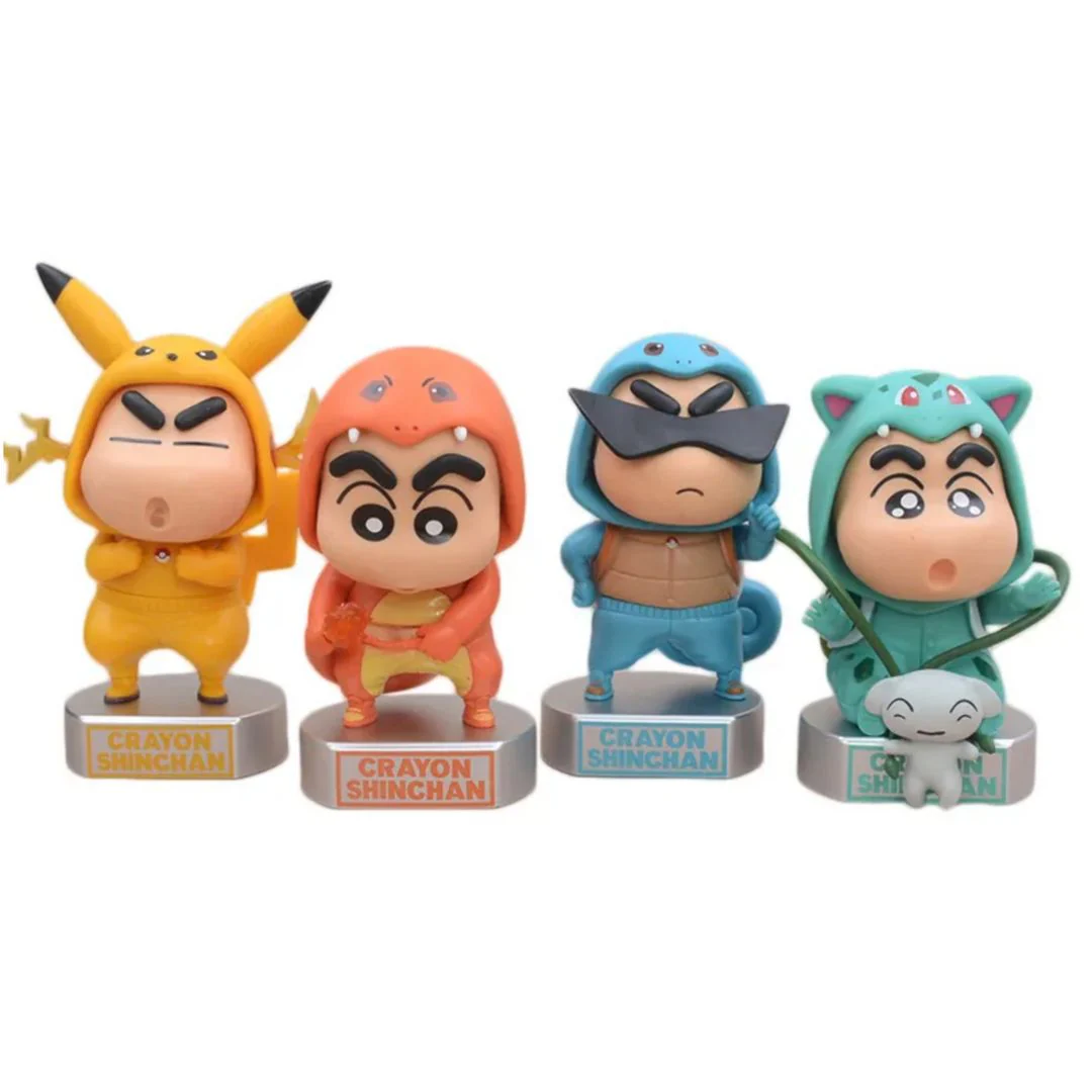 Kawaii Shin-chan Figurine Ft. Pokemon | Shin-Chan in Pokemon Cosplay Dress