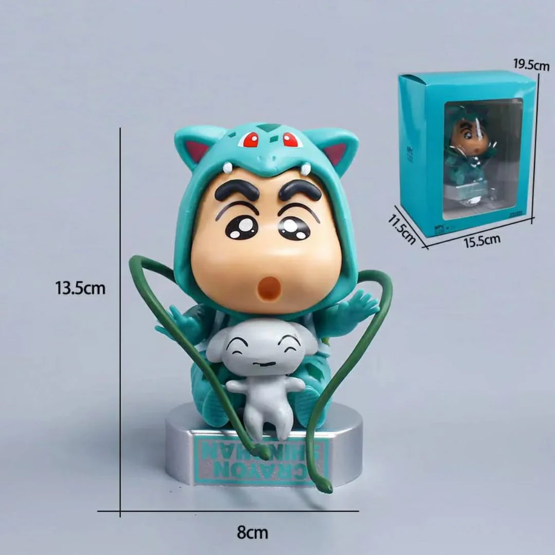 Kawaii Shin-chan Figurine Ft. Pokemon | Shin-Chan in Pokemon Cosplay Dress - Image 10