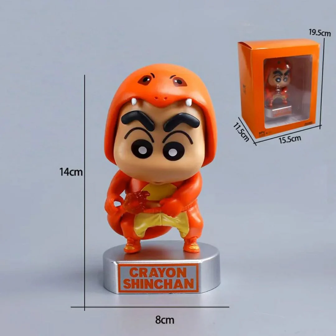 Kawaii Shin-chan Figurine Ft. Pokemon | Shin-Chan in Pokemon Cosplay Dress - Image 7