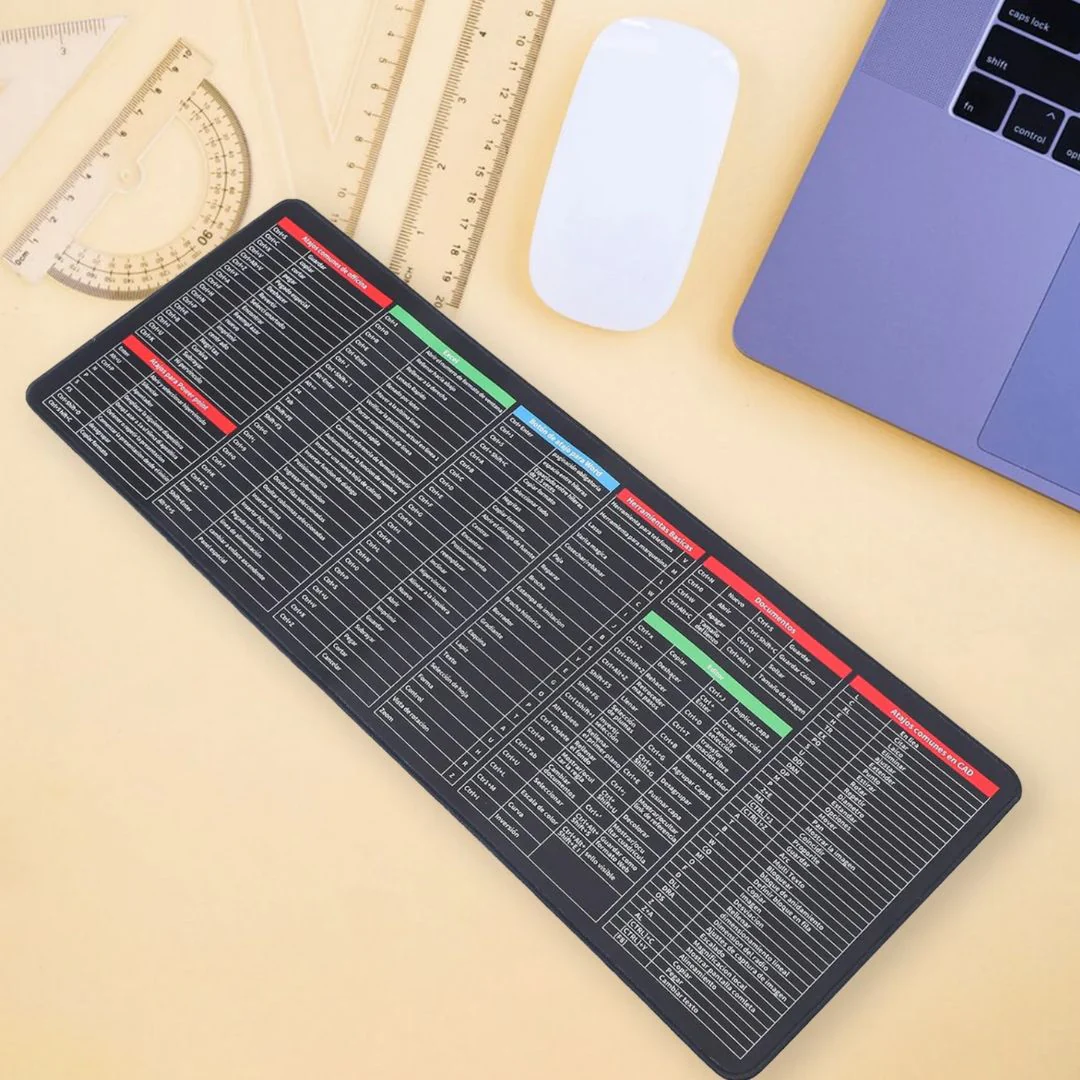 Keyboard Shortcut Computer Mat | Oversized Rubber Mouse Pad (80×30 cm) - Image 2