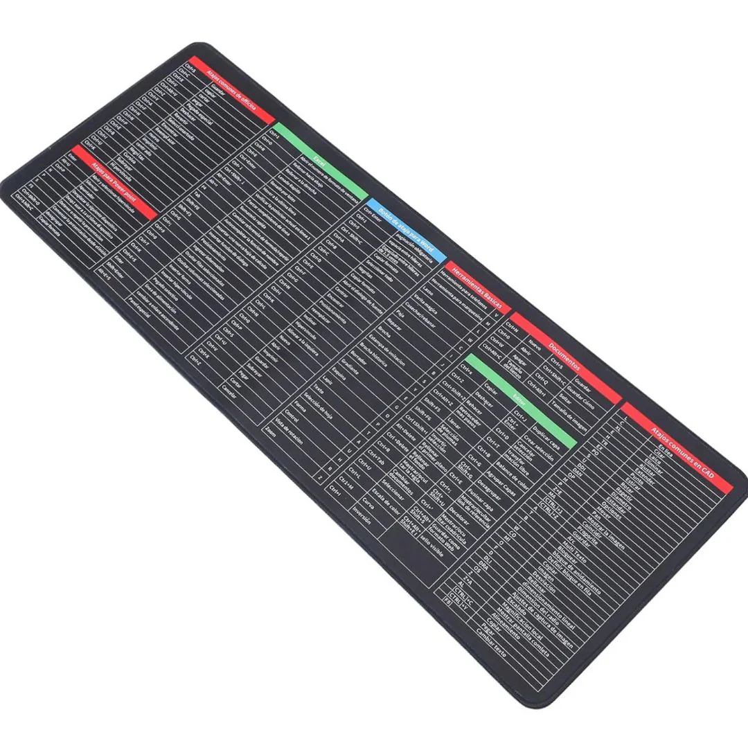 Keyboard Shortcut Computer Mat | Oversized Rubber Mouse Pad (80×30 cm) - Image 3