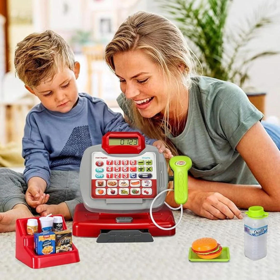 Kids Cash Register Toy | Educational Supermarket Role Play Set for Ages 3+