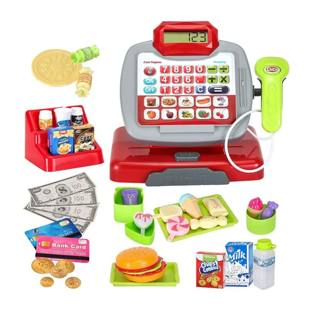 Kids Cash Register Toy | Educational Supermarket Role Play Set for Ages 3+ - Image 2