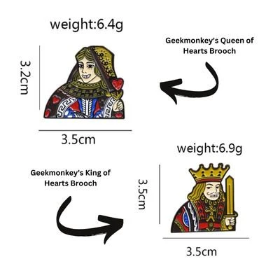 King and Queen - Metal Brooch - Image 2