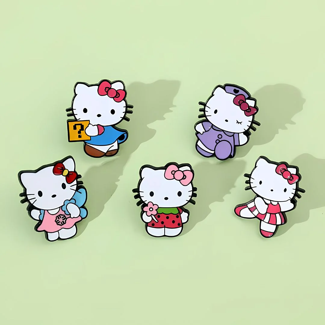 Level Up Your Look: 5 Adorable Kitty Enamel Pins Options - Image 2