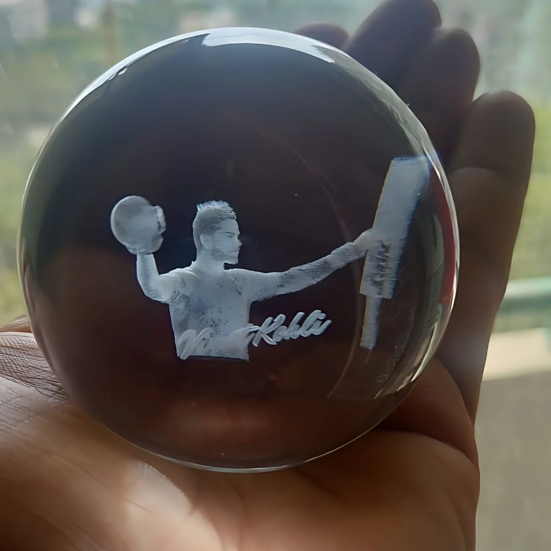 Celebrate Cricket and Football Royalty with a 3D Crystal Lamp