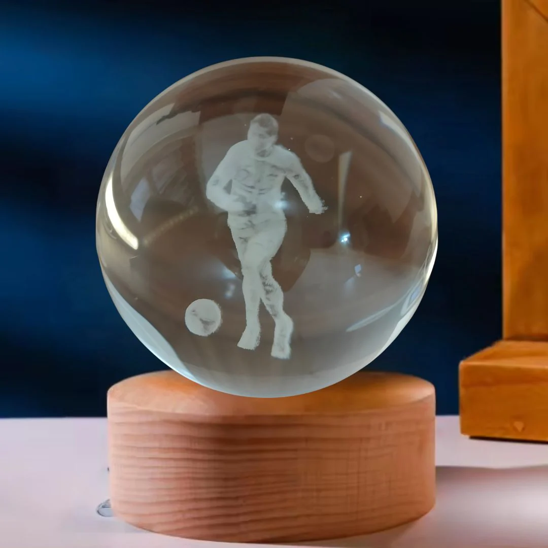 Celebrate Cricket and Football Royalty with a 3D Crystal Lamp - Image 9