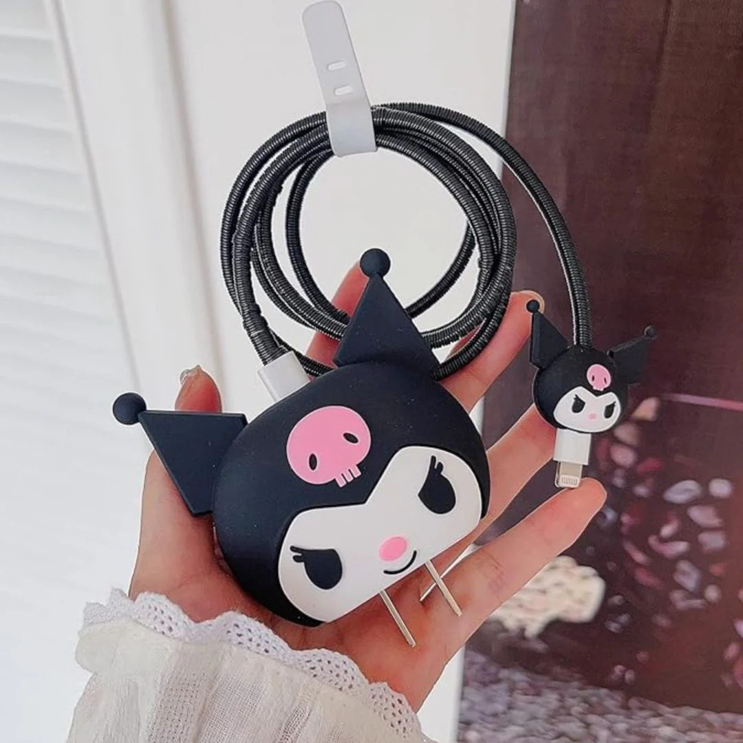 Kuromi Apple Charger Cover | Cute & Protective for iPhone 18W-20W Chargers - Image 3