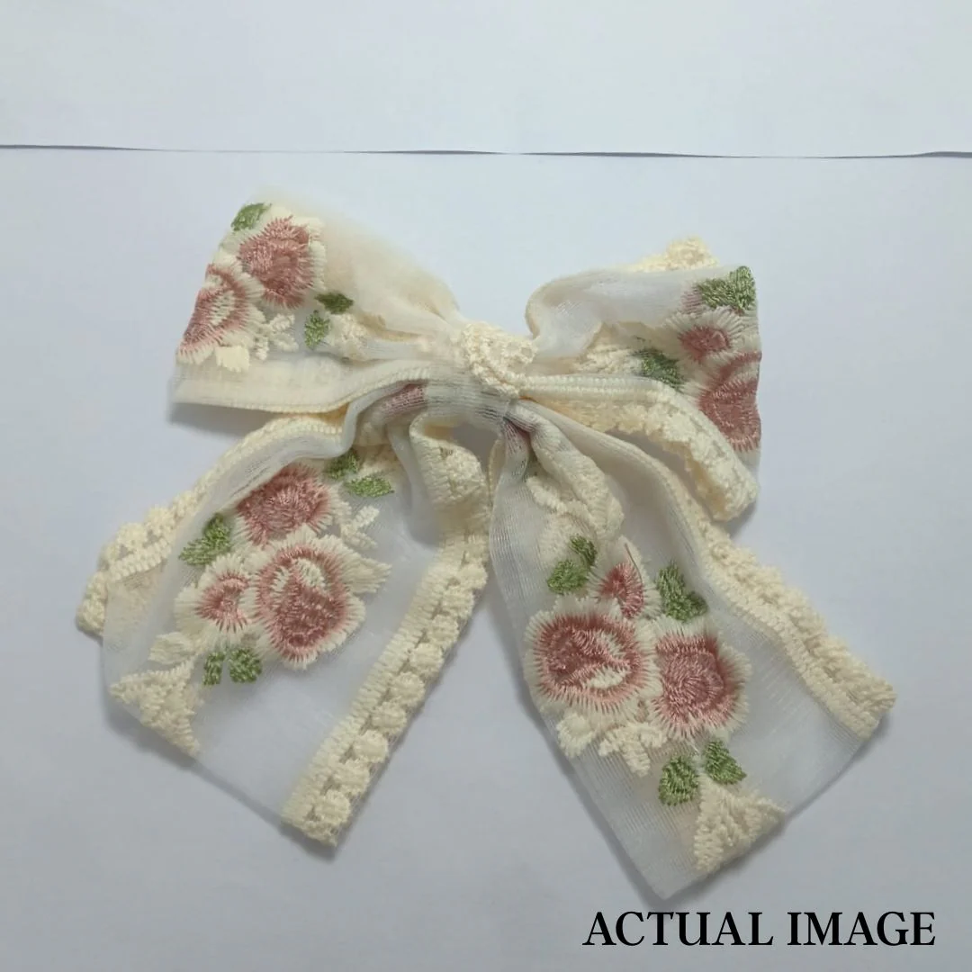 Elegant Lace Bow Hair Clip – Soft, Breathable n Stylish - Image 5