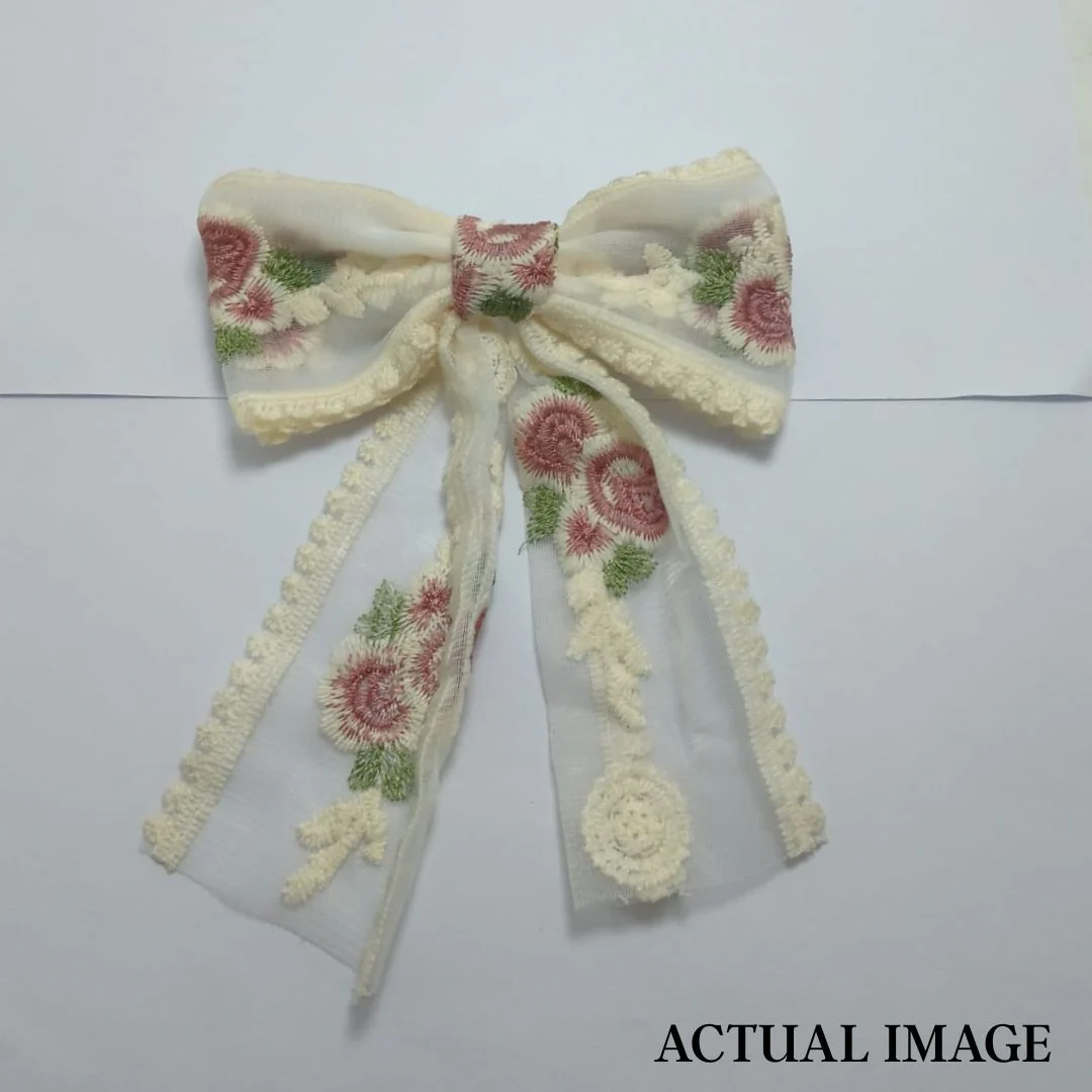 Elegant Lace Bow Hair Clip – Soft, Breathable n Stylish - Image 6