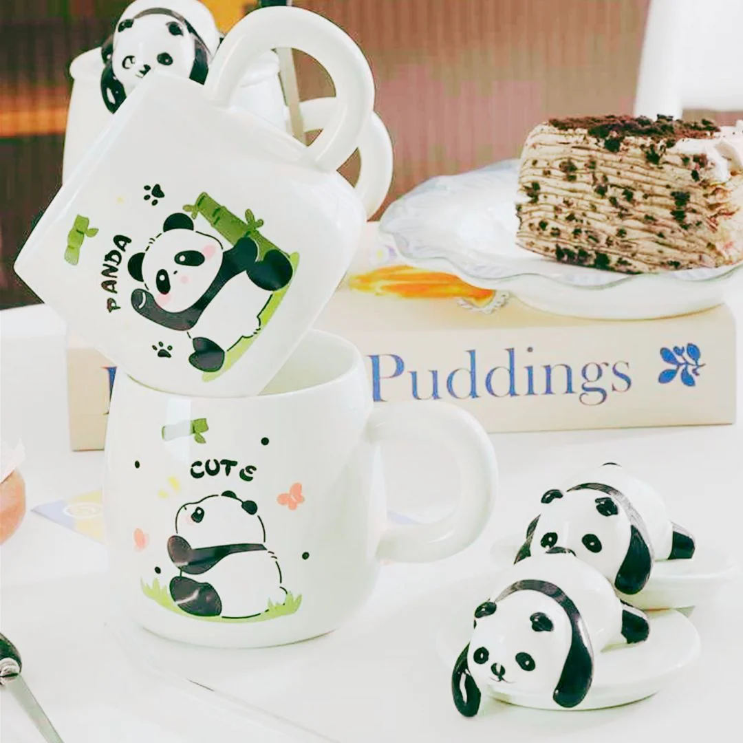 Beary Morning - Panda Mug with Lid and Spoon - Image 2
