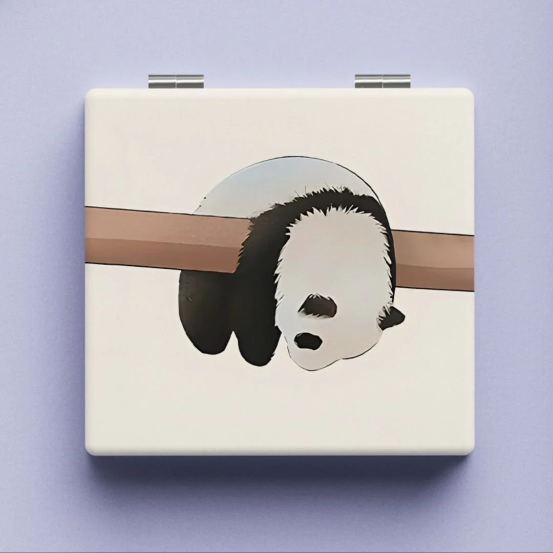 Lazy Panda Pocket Mirror | Gifts for Girls [High Resolution Print] - Image 3