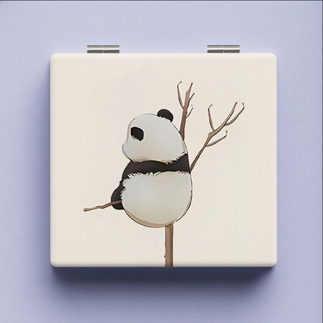 Lazy Panda Pocket Mirror | Gifts for Girls [High Resolution Print] - Image 4