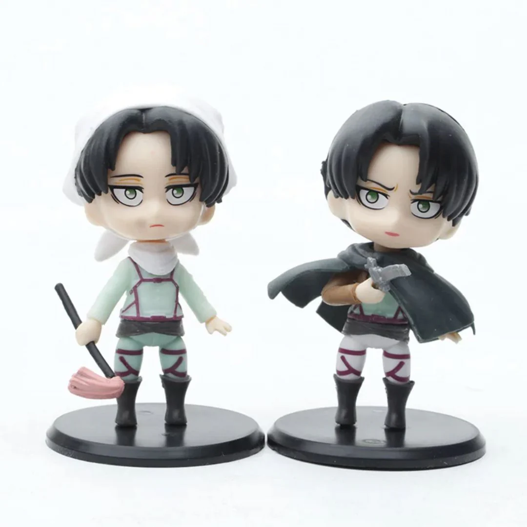 Levi Eren Chibi Figures - Set of 6 | Cute Attack On Titan Anime Figurines [10 cm] - Image 4