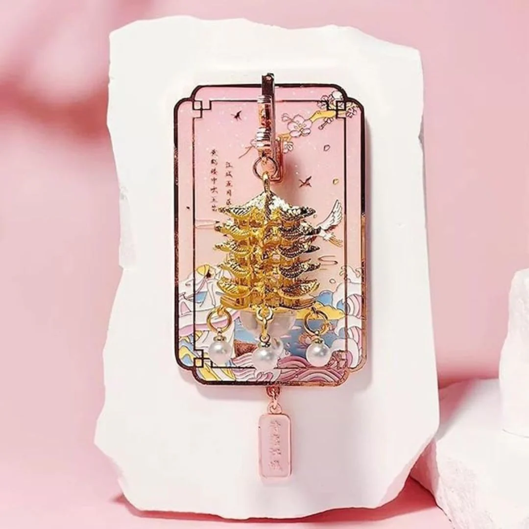 Light-Up Lantern Fridge Magnet | LED Pagoda Decorative Magnet - Image 2