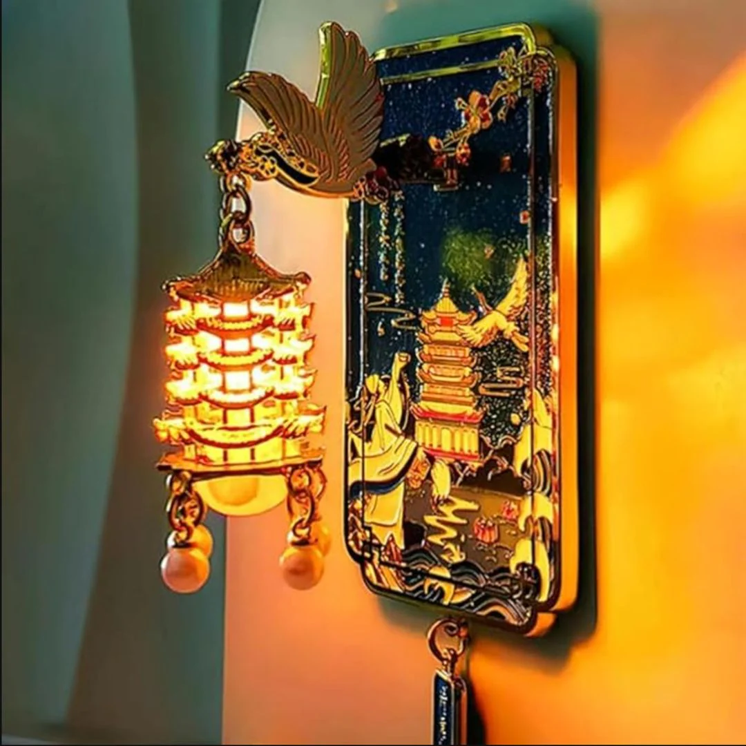 Light-Up Lantern Fridge Magnet | LED Pagoda Decorative Magnet - Image 6