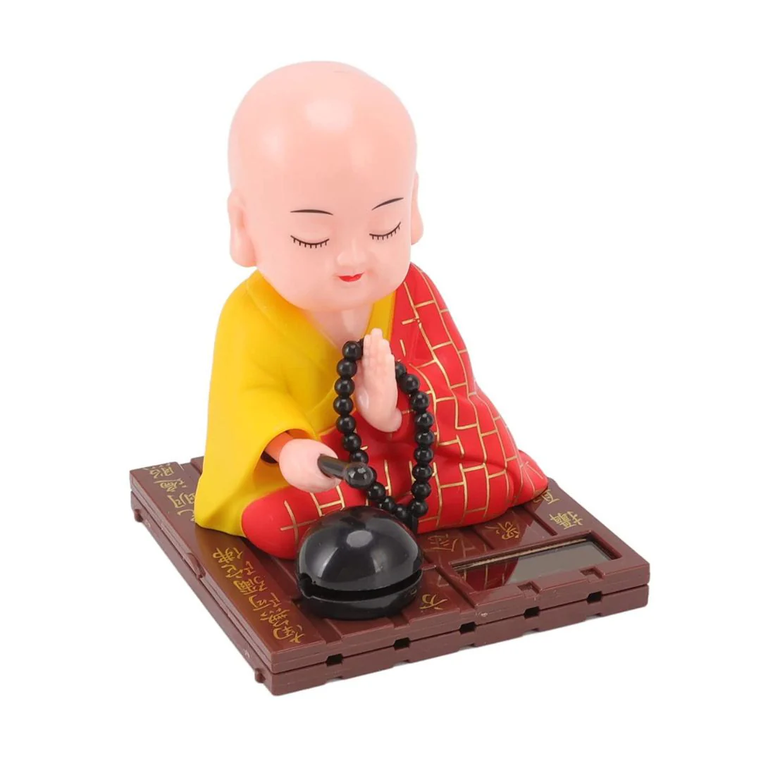 Little Buddha Solar Statue | Good Fortune Decoration Ornament - Image 3