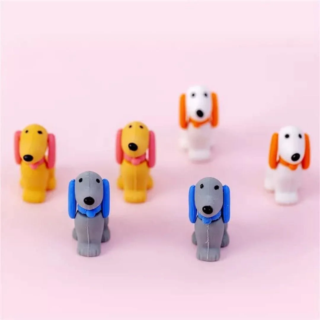 Long Ear Dog Eraser [set of 4] – Return Gift Idea for Kids  - Assorted Colour - Image 2