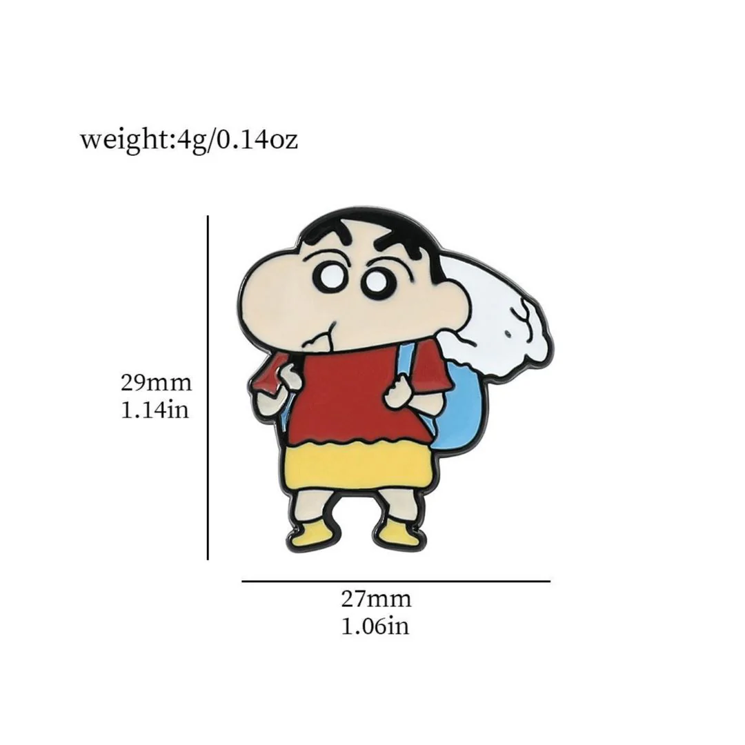 Loveable Shin Chan Lapel Pins | Metallic Enamel Badges - Image 7