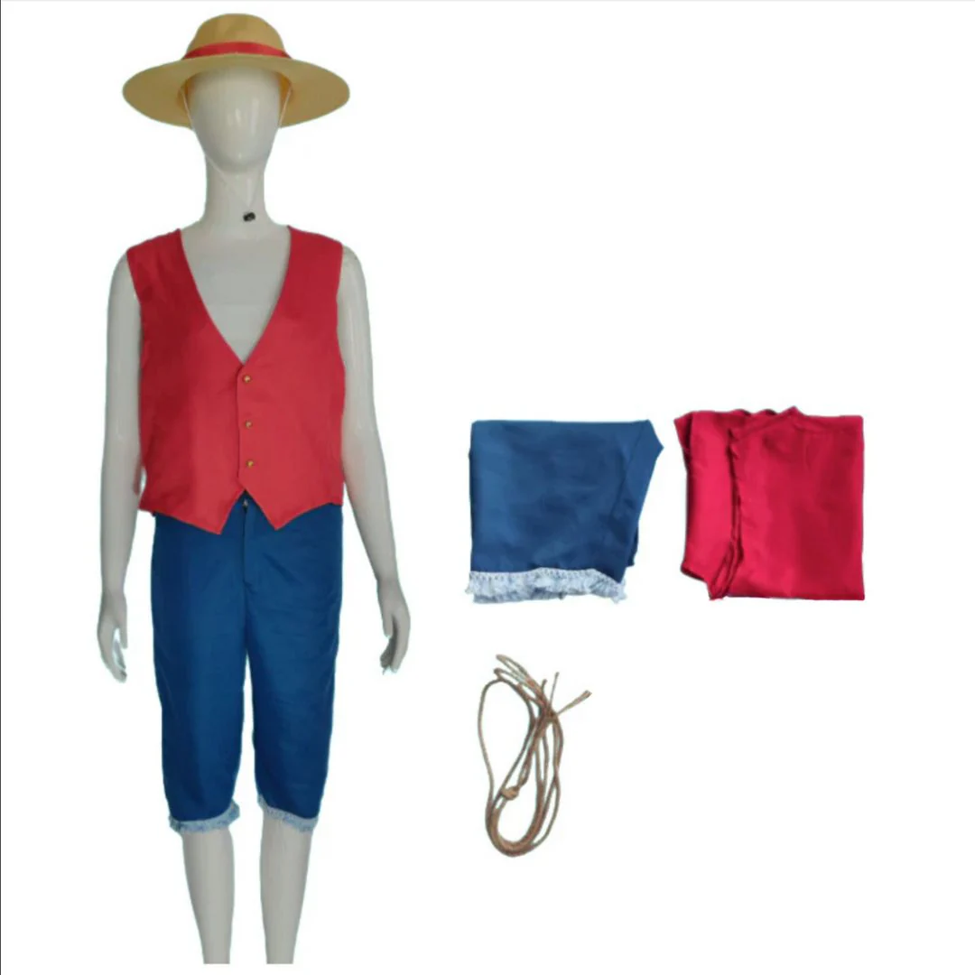 Luffy Cosplay Costume – One Piece Anime Outfit Set for Adults - Image 6