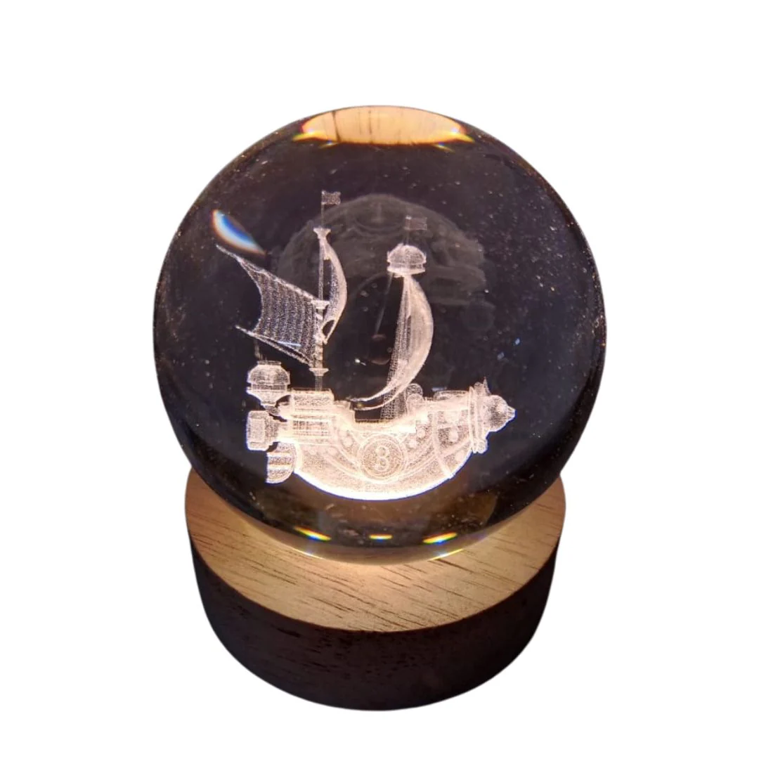 Luffy's Crew Crystal Lamp | One Piece Theme Crystal Lamp - Image 2