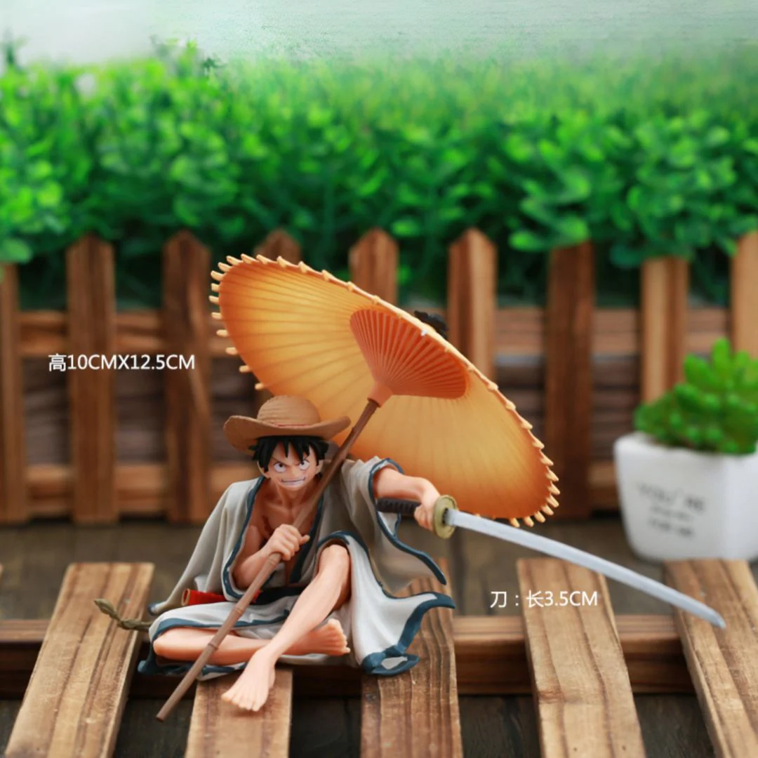 Luffy Samurai Statue | One Piece Figurine with Umbrella - Image 2