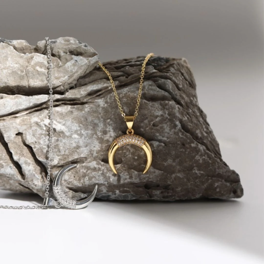Mini Crescent Moon Necklace | Gift for Girls | Jewelry for Teens - Image 4