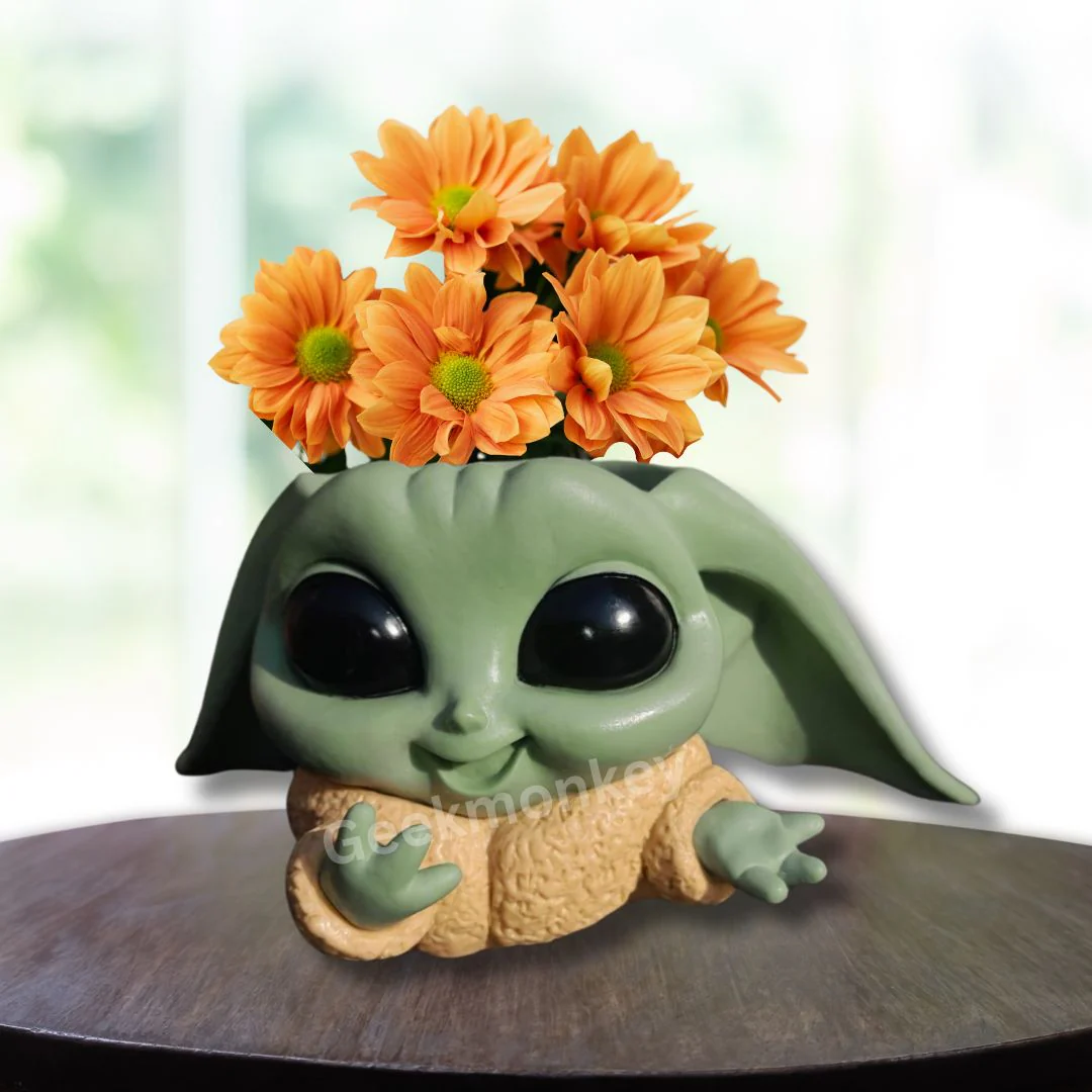 Mandalorian Desk Planter | Yoda Planters for Office Desk - Image 4