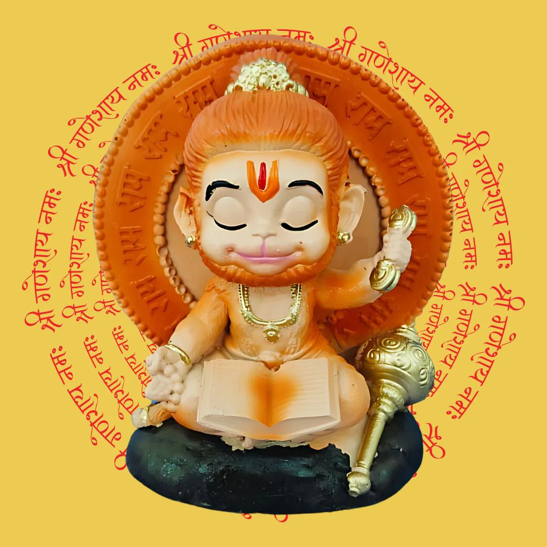 Meditating Bal Hanuman Idol | Car Dashboard Idol