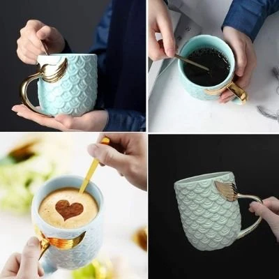 Mermaid Tail Mug - 3D Ceramic Mug - Image 4