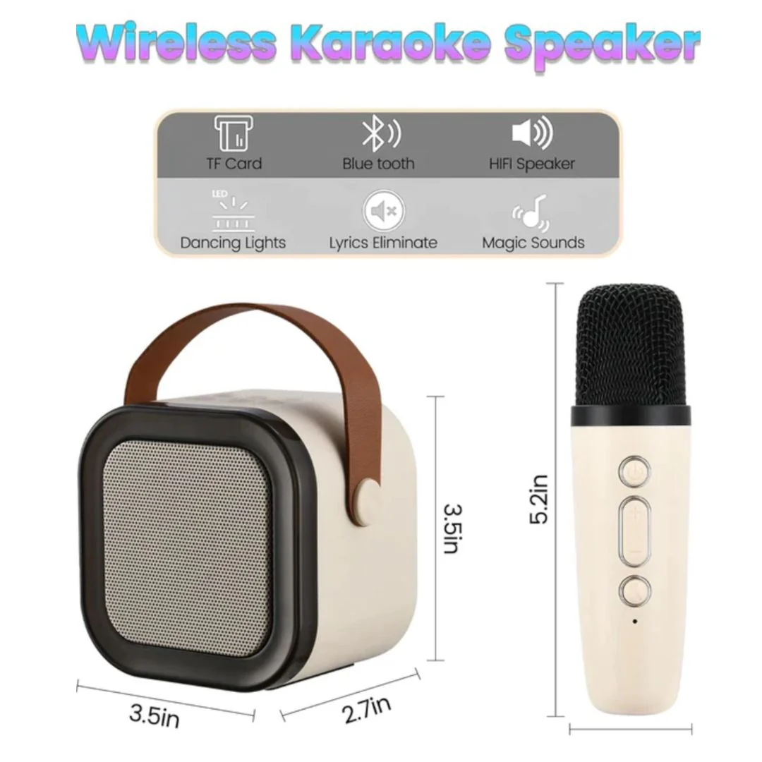 Mini Karaoke Machine with Microphone | Bluetooth Speaker with Light - Image 3