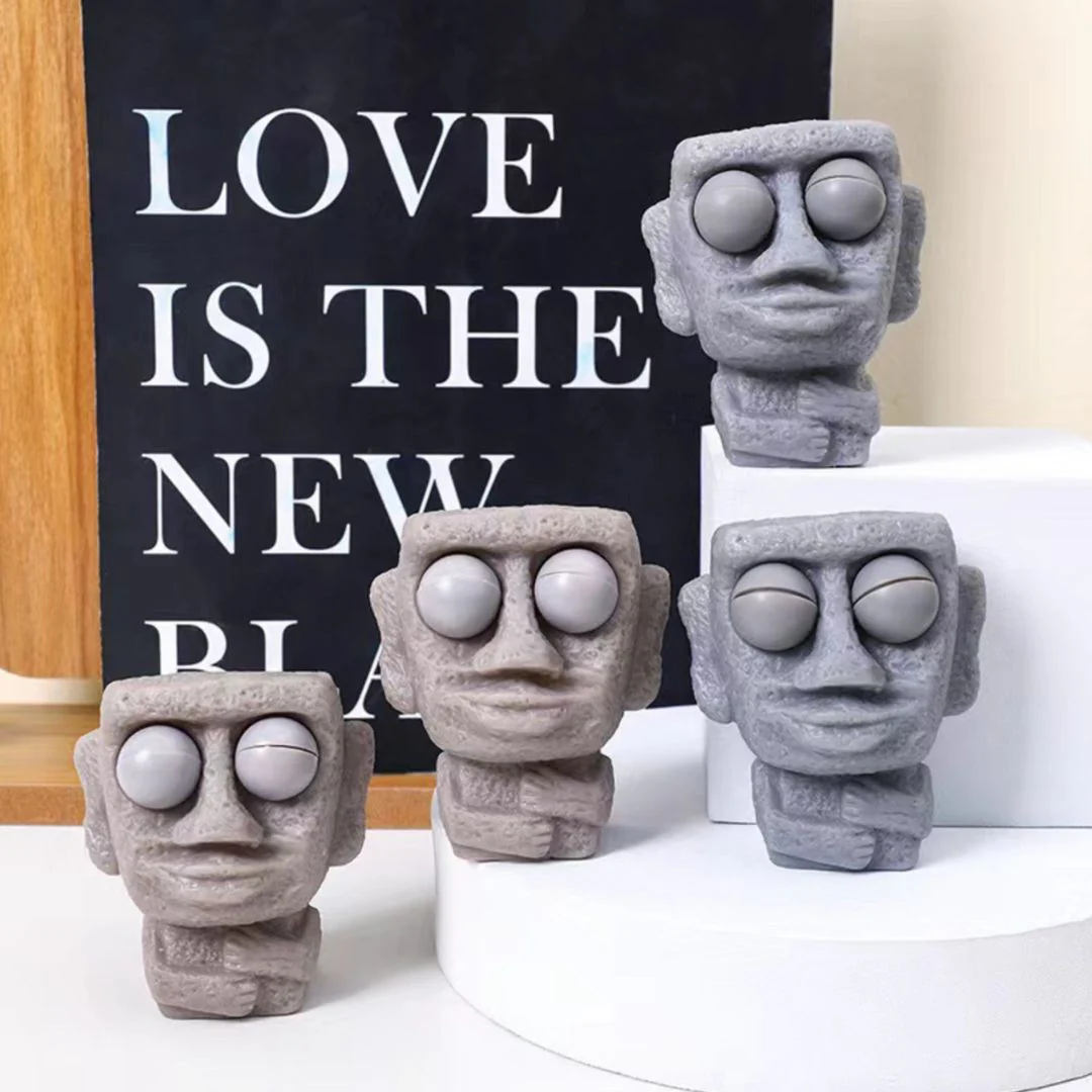 Moai Squeeze Toy | Stress Relief Eye Popping Toy