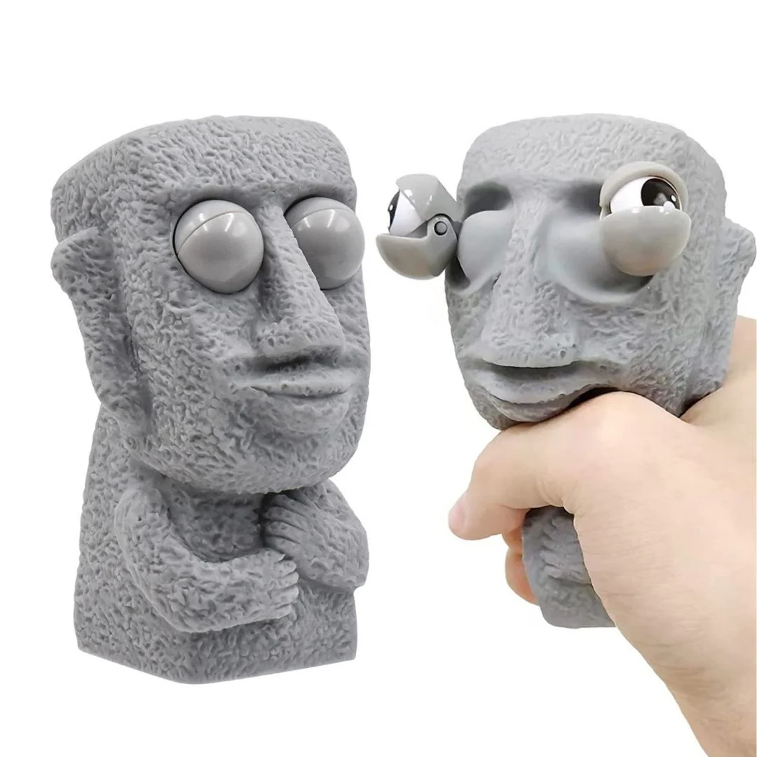 Moai Squeeze Toy | Stress Relief Eye Popping Toy - Image 2