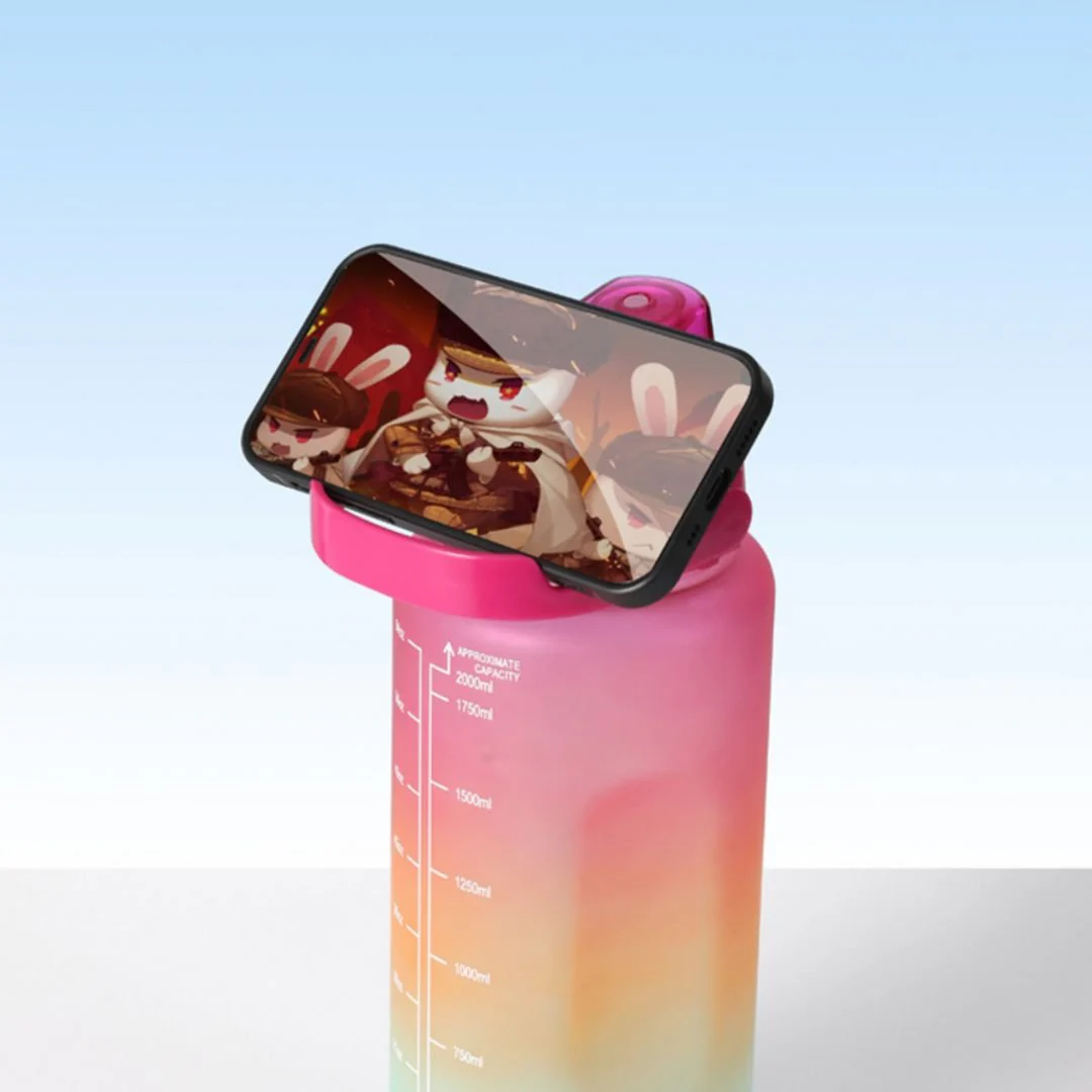 Motivational Water Bottle with Straw 3 Pcs, 2000ml 900ml 300ml Time Marker - Image 3