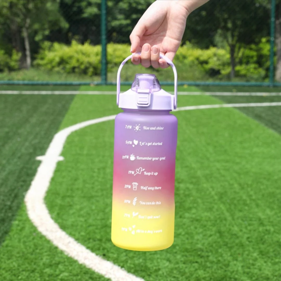 Motivational Water Bottle with Straw 3 Pcs, 2000ml 900ml 300ml Time Marker - Image 5