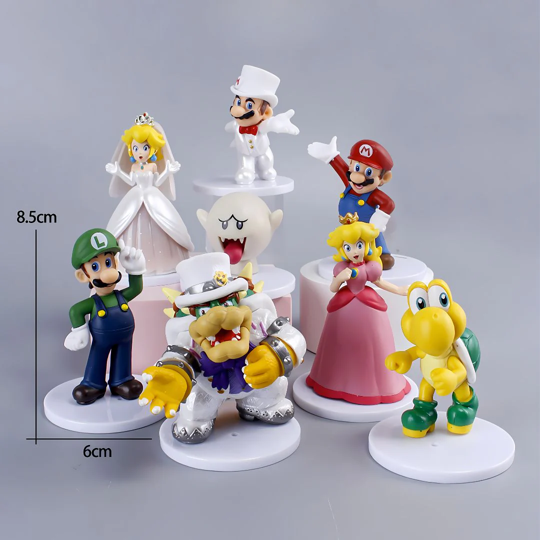 The Mushroom Kingdom Crew | Mario Collectible Figurines (Set of 8) - Image 2