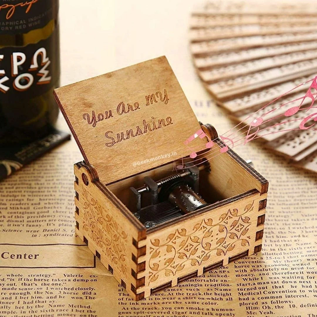 My Sunshine Music Box | Hand Crank Wood Box | Gifts for Music Lover - Image 13