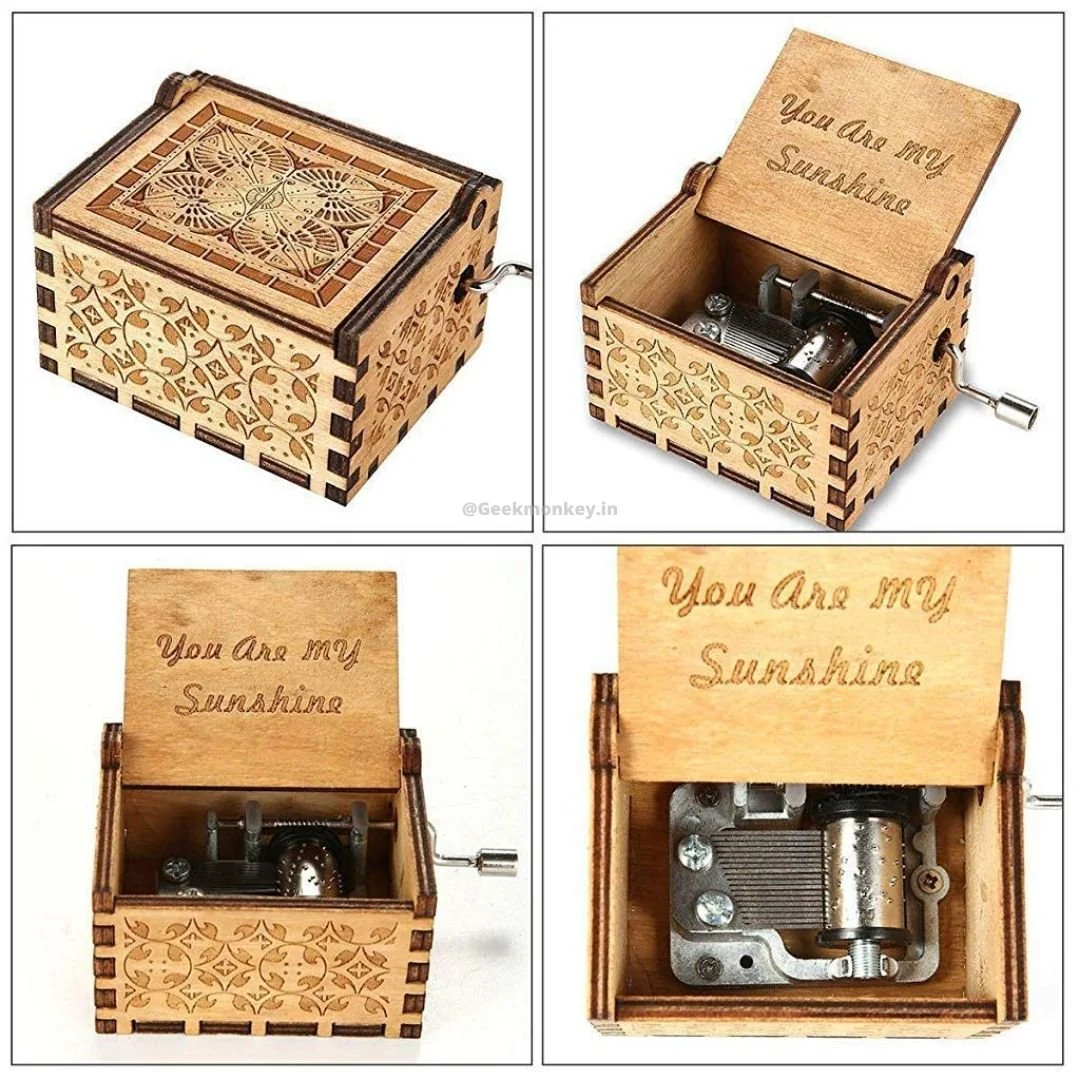 My Sunshine Music Box - Hand Crank Wood Box - Image 5