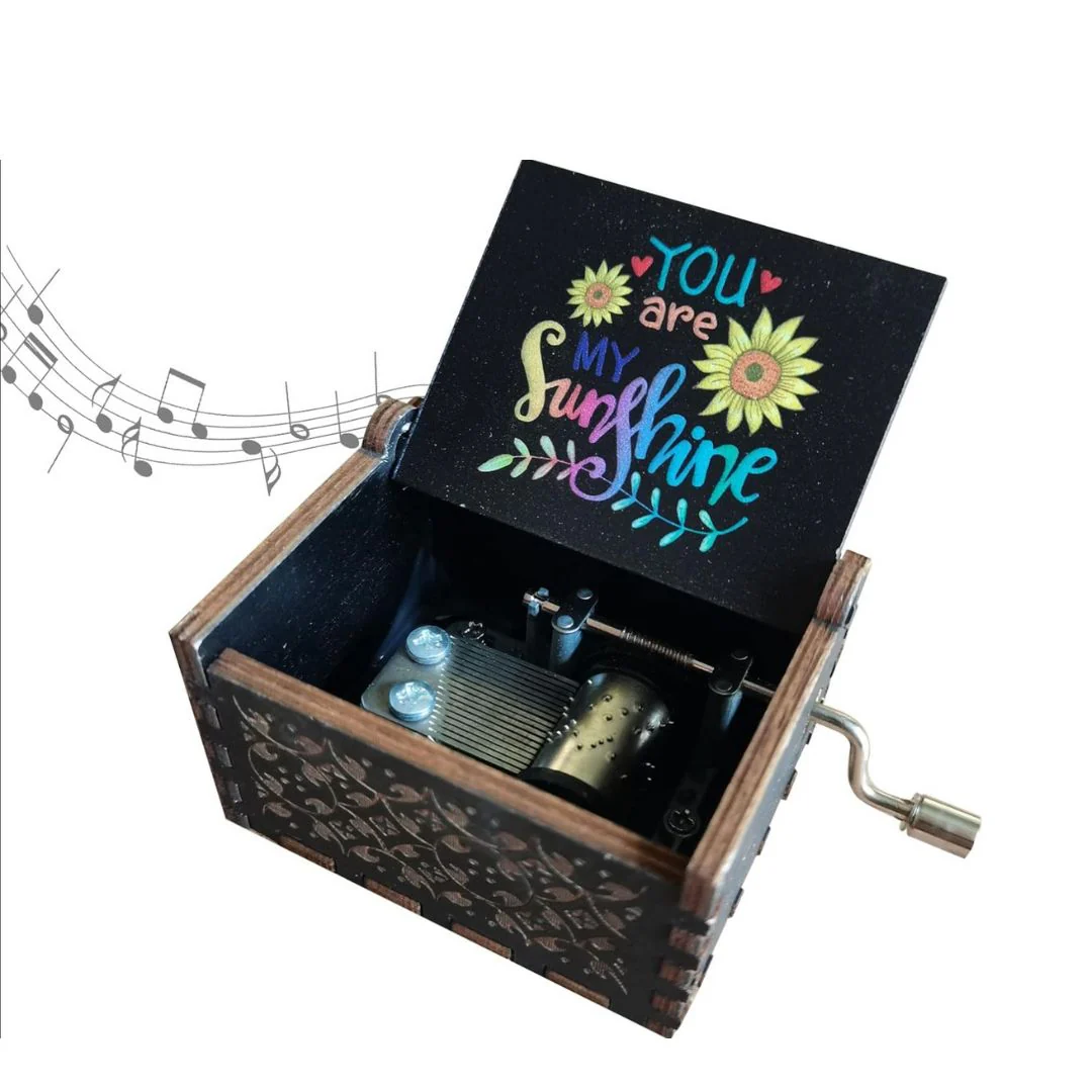 My Sunshine Music Box | Hand Crank Wood Box | Gifts for Music Lover - Image 3
